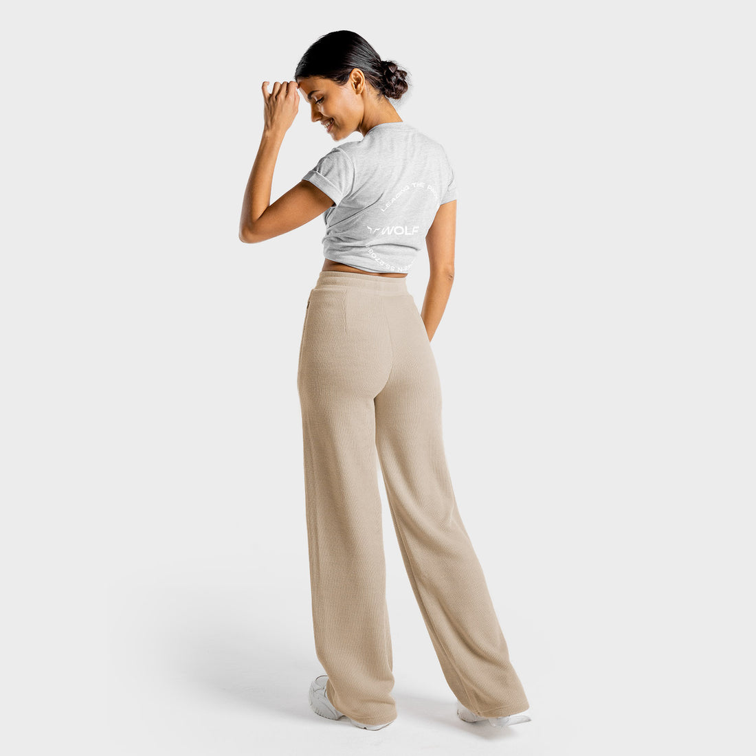 LUXE WIDE LEG PANTS - STONE